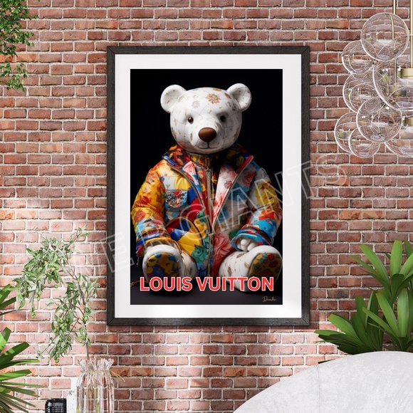 LOUIS VUITTON ART SYD THE PSYCHEDELIC BEAR PRINT 11X17 BY THE ARTIST DENARDAI - Picture 3 of 3